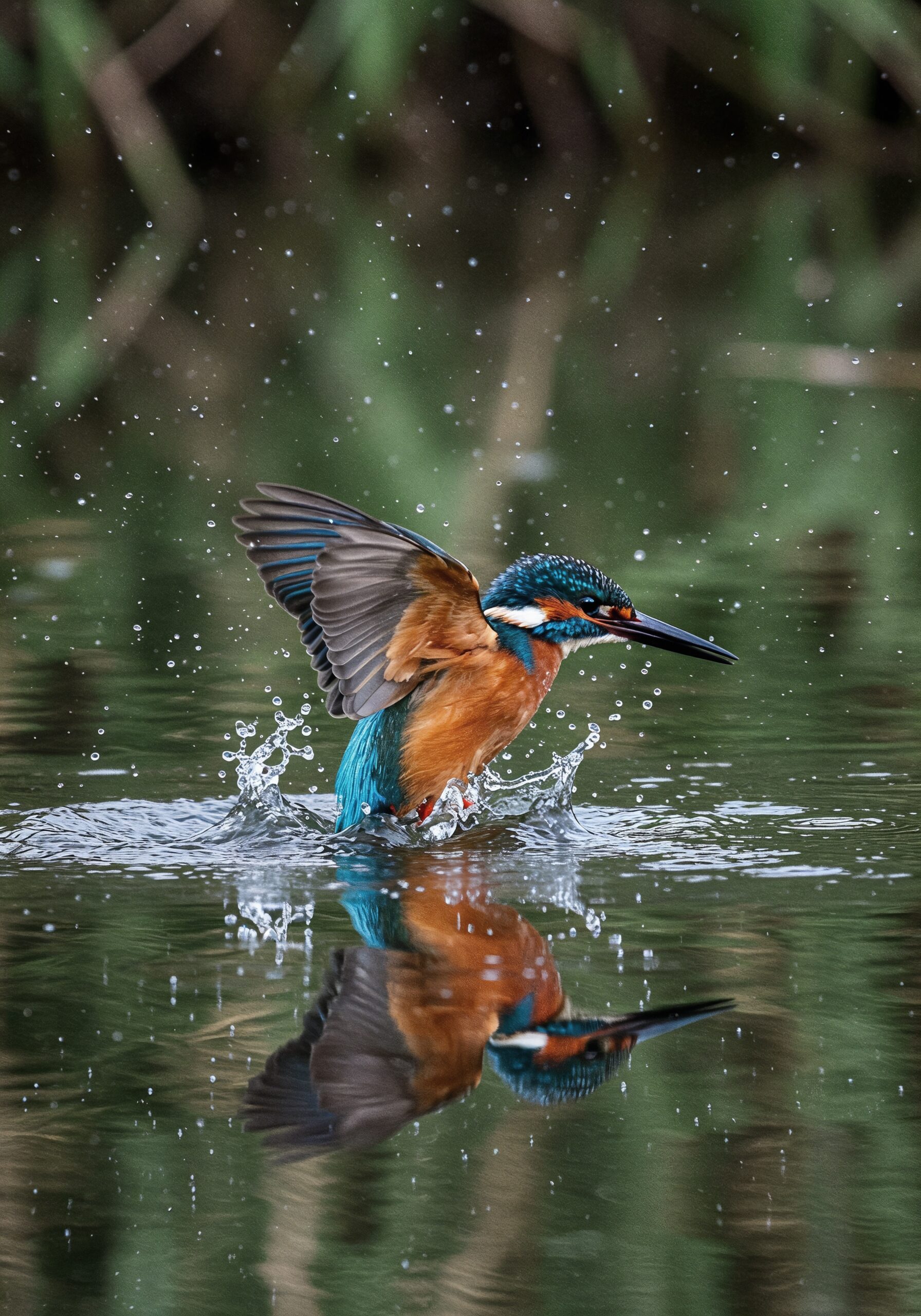 un-martin-pecheur-sortant-de-l-eau-avec-les-ailes-deployees